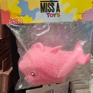 Squisy Pink Spiky Fish Pet Toy - Miss A Toys new in bag.